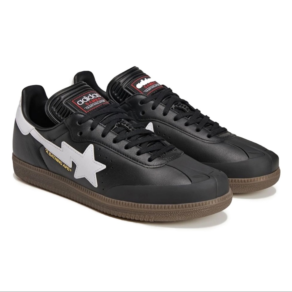 🤍🖤 ADIDAS SAMBA x BAPE BLACK 🖤🤍